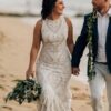 Boho Wedding Dress Shimmering Petal