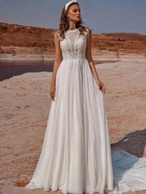 Boho Wedding Dress Sunset Veil