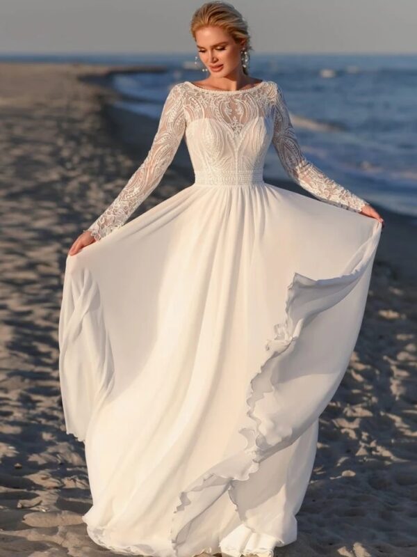 Boho Wedding Dress Halo of Petals