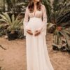 Boho Wedding Dress Golden Thread