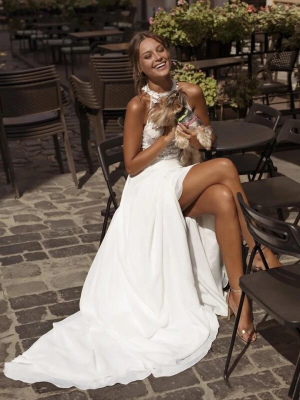 Boho Wedding Dress Silver Bloom