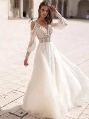 Boho Wedding Dress Soft Flame
