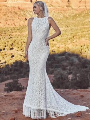 Boho Wedding Dress Gossamer Chant