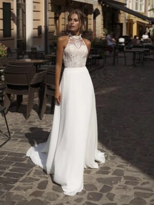 Boho Wedding Dress Silver Bloom