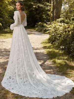 Boho Wedding Dress Pearled Mirage