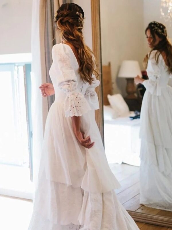 Boho Wedding Dress Golden Caress