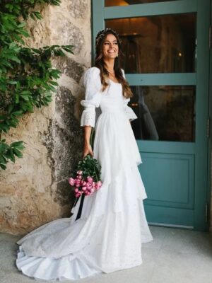 Boho Wedding Dress Golden Caress