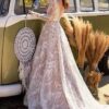 Boho Wedding Dress Crescent Light