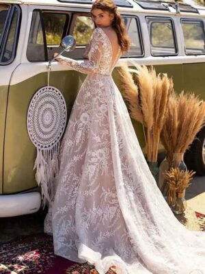 Boho Wedding Dress Crescent Light