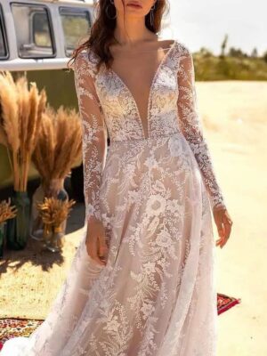 Boho Wedding Dress Crescent Light