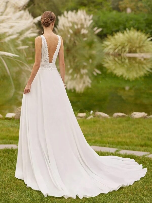 Boho Wedding Dress Satin Memory