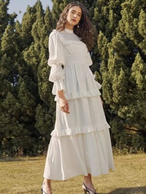 Boho Wedding Dress Gilded Veil