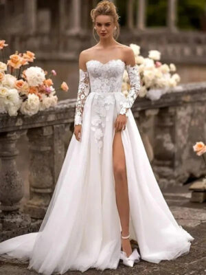 Boho Wedding Dress Lunar Petals