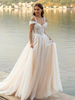 SoDigne Beach Wedding Dress Sweetheart Lace Appliques Off Shoulder Corset Princess Bridal Dress Wedding Gown Customized