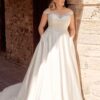Classic Off the Shoulder Wedding Dresses Plus Size A-Line Bride Gowns Back Lace-up Appliques Sweep Train Satin Robe De Mariee 6 S7843e1f9c4a14e5992cfbf75021d7ea0w Cropped