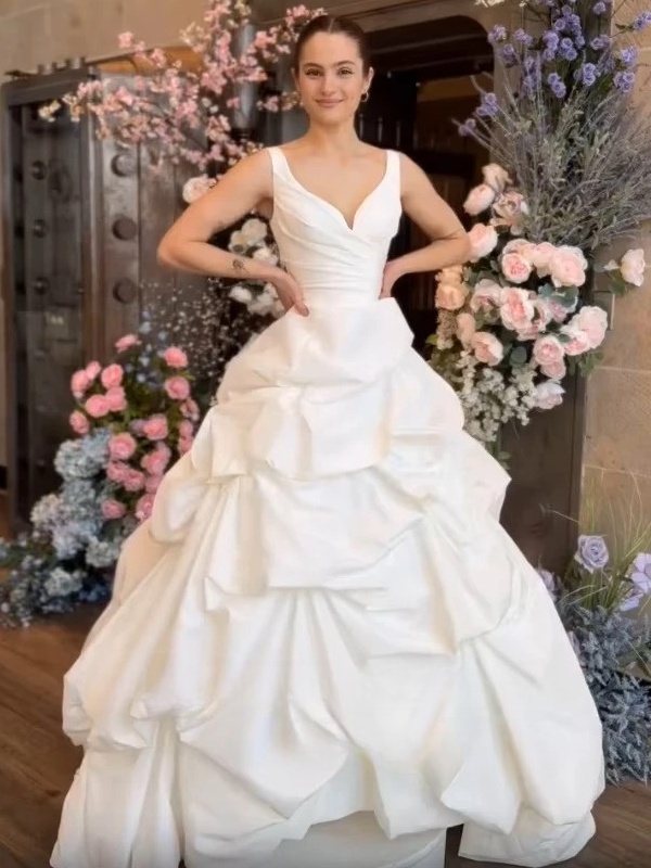 SoDigne Simple Satin A-Line Wedding Dresses Elegant Sleeveless Pleats Bridal Gowns Women Birde Dress Robe De Mariée Customized 3 SoDigne Simple Satin A-Line Wedding Dresses Elegant Sleeveless Pleats Bridal Gowns Women Birde Dress Robe De Mariée Customized - Image 3