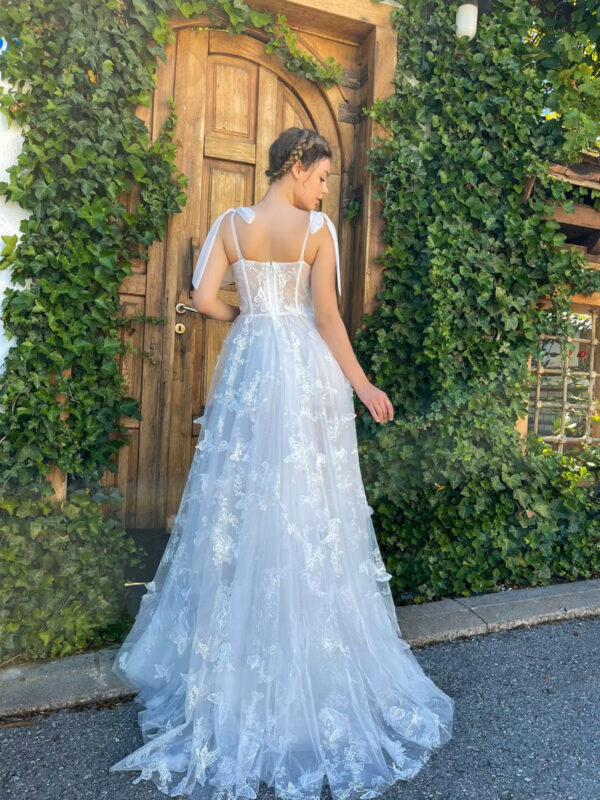 SoDigne A-line Tulle Wedding Dresses Sweetheart Sleeveless Butterfly Bridal Dress Long Wedding Gown Robe De Mairee Customized 2 SoDigne A-line Tulle Wedding Dresses Sweetheart Sleeveless Butterfly Bridal Dress Long Wedding Gown Robe De Mairee Customized - Image 2