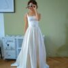 SoDigne A-line Simple Wedding Dresses Square Collar Satin Sleeveless Bridal Dress 2024 Long Bride Gown vestidos de novia