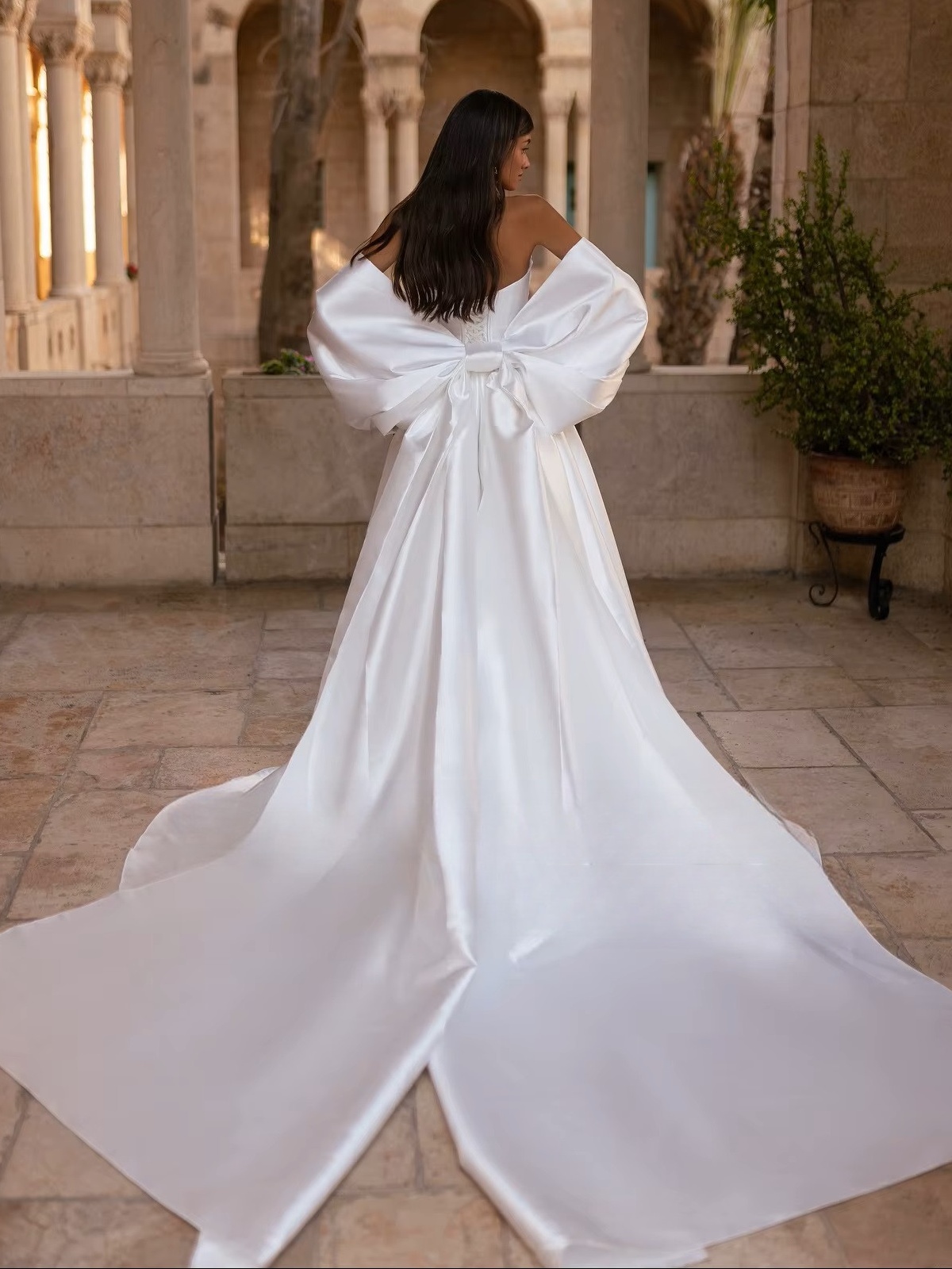 SoDigne A-line Simple Satin Wedding Dresses Sweetheart Sleeveless Bridal Dress Split Wedding Gown Robe De Mairee Customized 4 SoDigne A-line Simple Satin Wedding Dresses Sweetheart Sleeveless Bridal Dress Split Wedding Gown Robe De Mairee Customized - Image 4