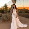 SoDigne Mermaid Satin Wedding Dresses Strapless Sleeveless Bridal Dress Long Bridal Gown with Bow vestidos de novia Customized 5 S26481a775ad44efbaa9cdc81321d980dF Cropped