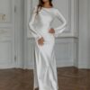 Classic Long Sleeve Mermaid Wedding Dresses Women 2025 O-Neck Open Back Ankle-Length Bridal Gown Vestidos De Noiva Customized 7 S3f127703f28442b096261cd0234ccbefp Cropped