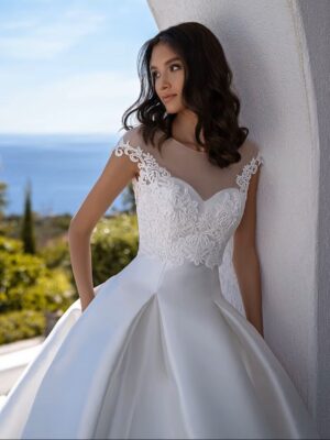SoDigne Elegant Princess Wedding Dresses With Jacket Satin Scoop Lace Wedding Bridal Gowns Customized Wedding Party Gown 6 S426b575a06ec44bab679281863f57cd7T Cropped