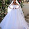 SoDigne A-line Satin/Lace Wedding Dresses Strapless Detachable Sleeves Bridal Dress Elegant 2025 Wedding Gown Custom Made 6 S443faa603ff041a887db42ee5f0e566a5 Cropped