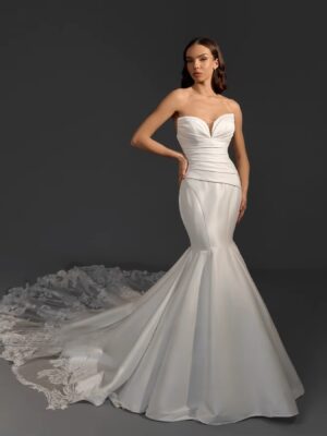 SoDigne Mermaid Satin Appliques Wedding Dresses Sweetheart Sleeveless Bridal Dress Long Wedding Gown Robe De Mairee ﻿Customized