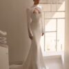 SoDigne Mermaid Simple Wedding Dresses Full Sleeves Satin/Lace Bridal Dress Long Beach Wedding Gown Robe De Mairee Customized 7 Sa88b65515e4b47bb802f7412280d5416j Cropped