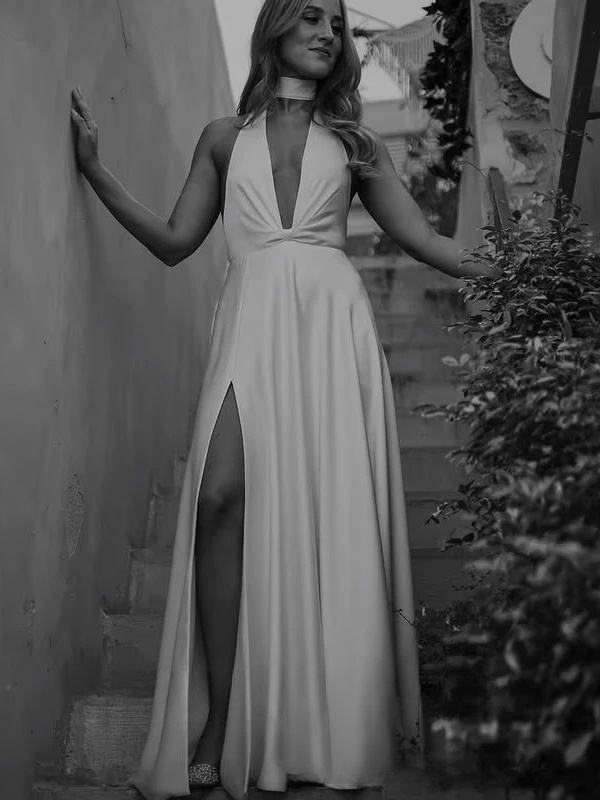 SoDigne Mermaid Simple Wedding Dresses Halter Sleeveless Bridal Dress Beach Long Wedding Gown Robe De Mairee Customized 3 SoDigne Mermaid Simple Wedding Dresses Halter Sleeveless Bridal Dress Beach Long Wedding Gown Robe De Mairee Customized - Image 3