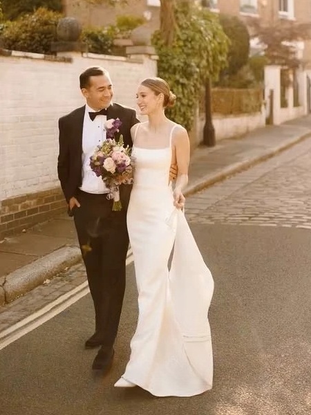 SoDigne Mermaid Satin Wedding Dress Square Collar Sleeveless Pearls Bride Dresses 2025 Bridal Gowns vestidos de novia Customized 2 SoDigne Mermaid Satin Wedding Dress Square Collar Sleeveless Pearls Bride Dresses 2025 Bridal Gowns vestidos de novia Customized - Image 2