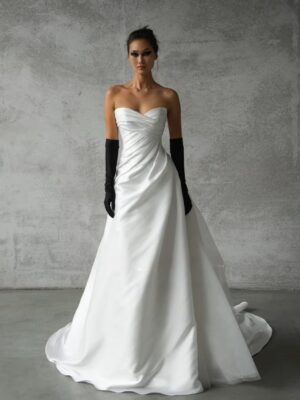 SoDigne A-line Satin Wedding Dress Sweetheart Sleeveless Ruched Bride Dresses 2025 Bridal Gowns Robe De Mairee Customized