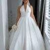 SoDigne A-line Satin Simple Wedding Dresses Sleeveless Halter Bridal Dress Long Wedding Gown Robe De Mairee Customized 8 Sd29d383a6e7f4013b51ad821c529f193N Cropped