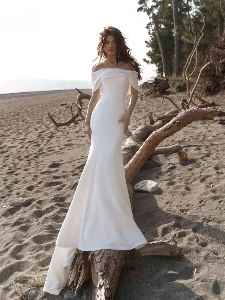 BIGDAY Mermaid Pleat Wedding Dress 2025 Off The Shoulder Open Back Pleat Sweep Train Bridal Gown Vestidos De Noiva Customized 1 BIGDAY Mermaid Pleat Wedding Dress 2025 Off The Shoulder Open Back Pleat Sweep Train Bridal Gown Vestidos De Noiva Customized