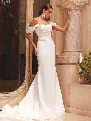 SoDigne Mermaid Off Shoulder Wedding Dresses Strapless Appliques Bride Dress Elegant Bridal Gowns vestidos de novia Customized