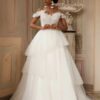 SoDigne A-line Off Shoulder Wedding Dress Tulle Sleeveless Tiered Bride Dresses Long Bridal Gowns vestidos de novia Customized 4 Sec57b18944294b6db9adfdedcf397a753 Cropped