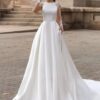 SoDigne A-line Satin Wedding Dresses O-neck Appliques Full Sleeves Bridal Dress Long Bride Gown vestidos de novia Customized