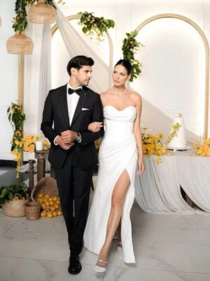 SoDigne Satin Mermaid Wedding Dress Sweetheart Sleeveless Bride Dresses 2025 Simple Bridal Gowns vestidos de novia Customized